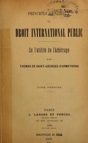 Principes généraux du droit international public