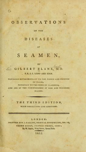 Observations on the diseases of seamen