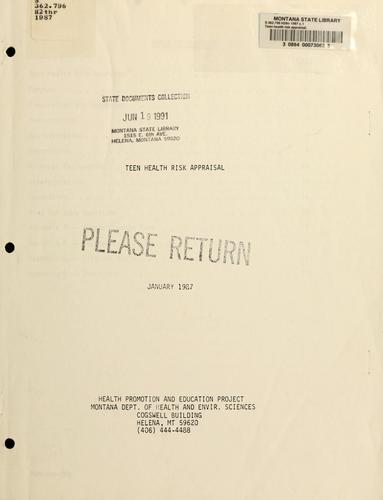 Teen health risk appraisal