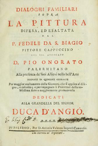 Dialoghi familiari sopra la pittura