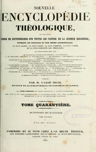 Dictionnaire des manuscrits