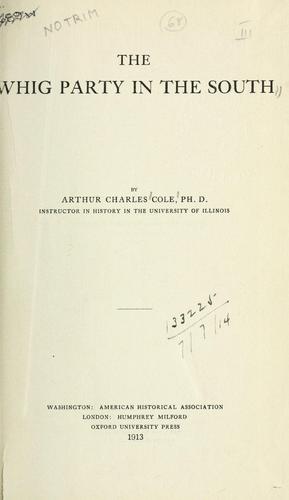 The Whig party in the South