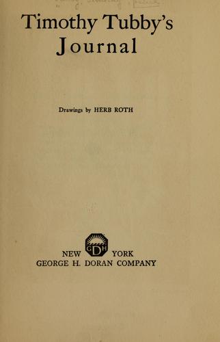Timothy Tubby's journal