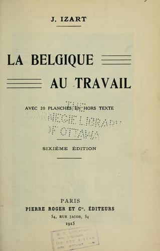 La Belgique au travail