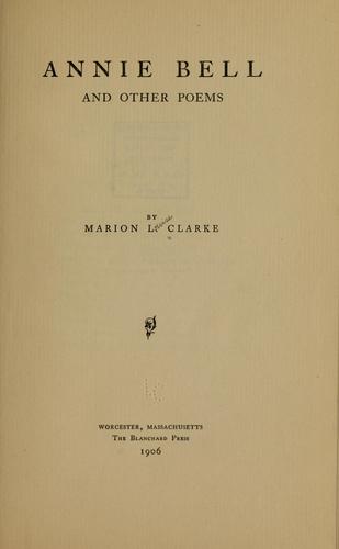 Annie Bell, and other poems