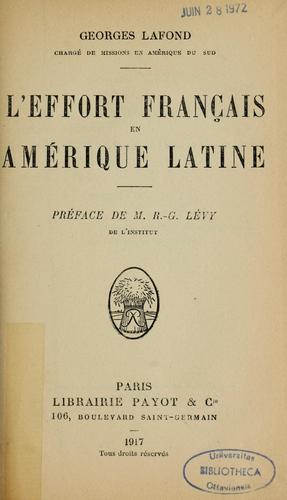 L'effort français en Amérique latine