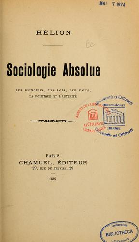 Sociologie absolue