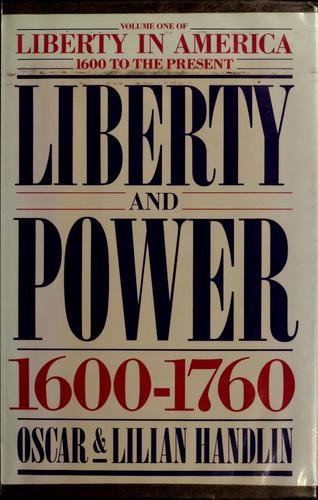 Liberty and power, 1600-1760