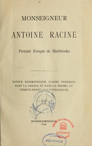 Monseigneur Antoine Racine, premier évêque de Sherbrooke