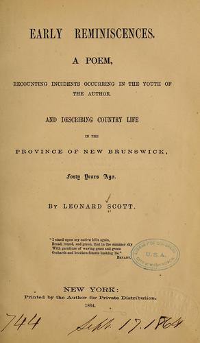 Early reminiscHences