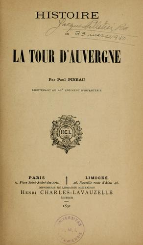 Histoire de la Tour d'Auvergne