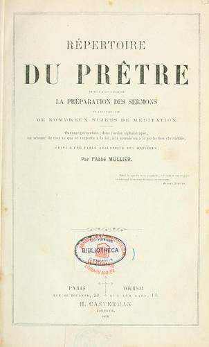 Répertoire du prêtre