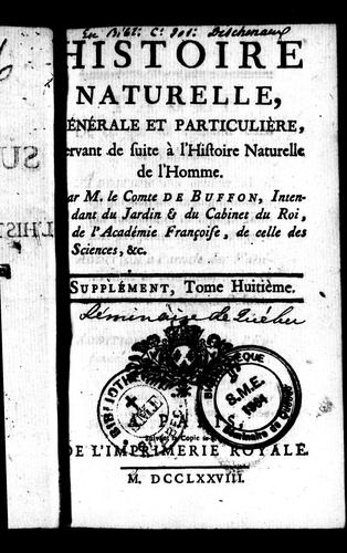 Histoire naturelle, générale et particulière