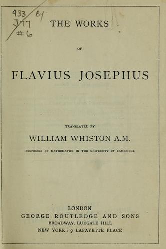 The works of Flavius Josephus