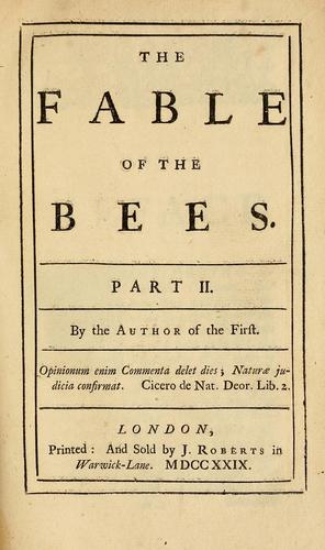 The fable of the bees