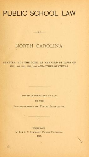 Public school law of North Carolina