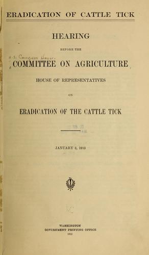 Eradication of cattle tick