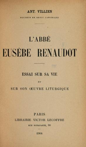 L'Abbé Eusèbe Renaudot