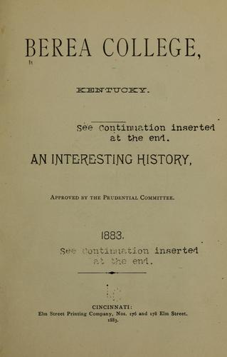 Berea College, Kentucky.