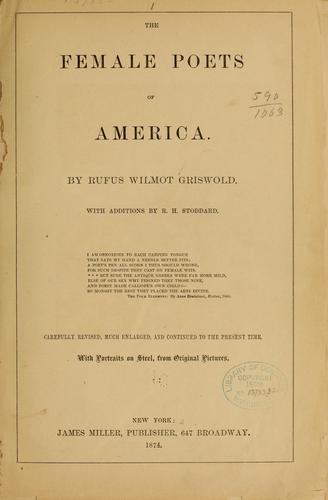 The female poets of America...
