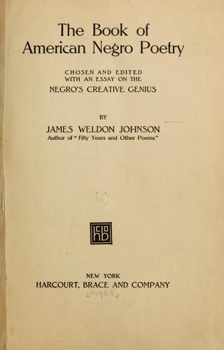 The Book of American Negro Poetry
