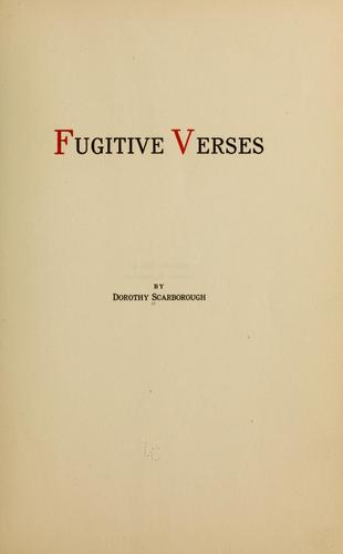 Fugitive verses