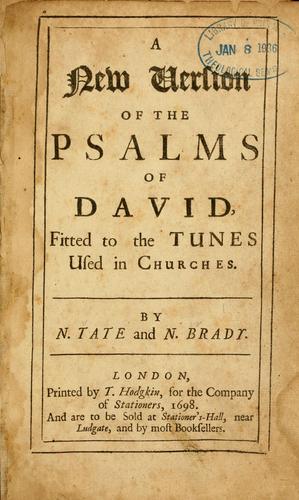 A New version of the Psalms of David