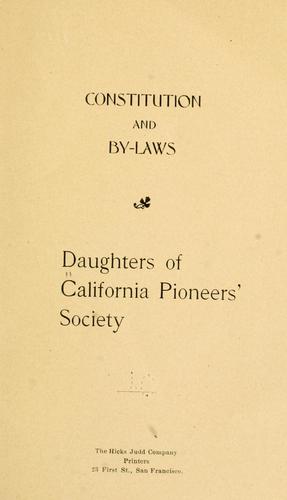 Constitution and by-laws ...