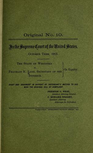 Suit instituted in the Supreme court of the United States to determine the right of the Menominee tribe of Indians to what are commonly known as school lands within an Indian reservation or cession