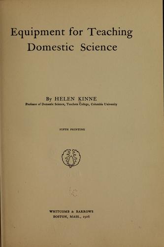 Equipment for teaching domestic science