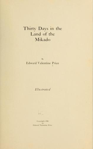 Thirty days in the land of the mikado