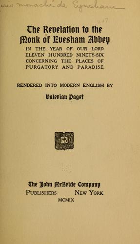 The revelation to the monk of Eveshamabbey