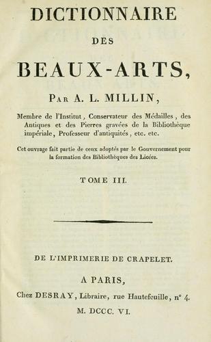 Dictionnaire des beaux-arts