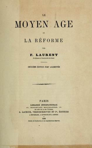 Le moyen age et la réforme