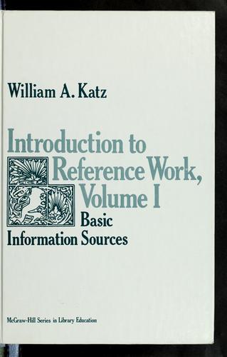 Introduction to reference work