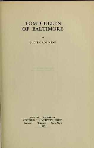 Tom Cullen of Baltimore