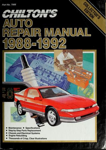 Chilton's auto repair manual, 1988-1992