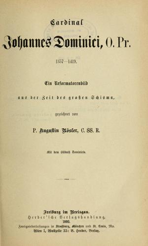 Cardinal Johannes Dominici, D.Pr., 1357-1419