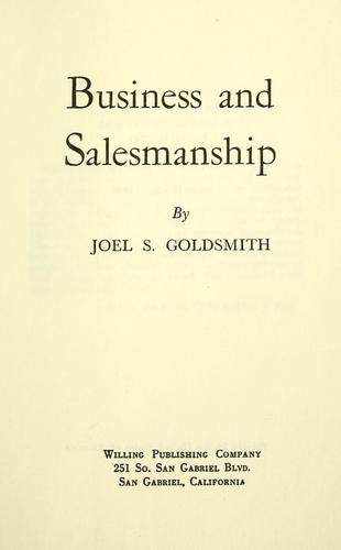 Business and salesmanship
