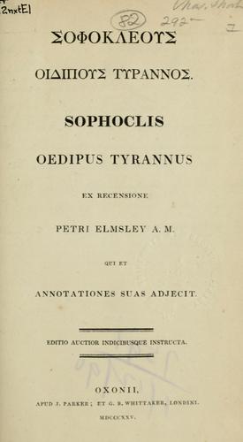 Oedipus Tyrannus
