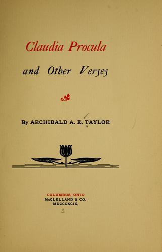 Claudia Procula and other verses