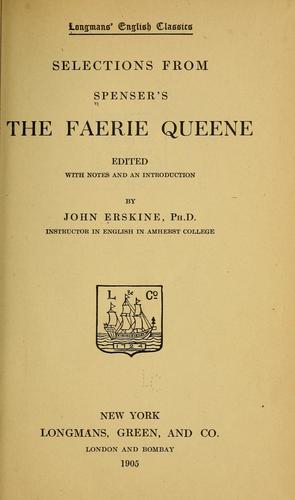 Selections from Spenser's The faerie queene