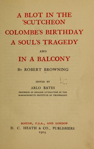 A blot in the 'scutcheon