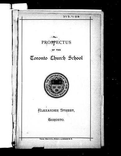 Prospectus of the Toronto Church School, Alexander Street, Toronto