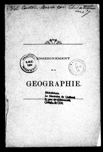 Enseignement de la géographie