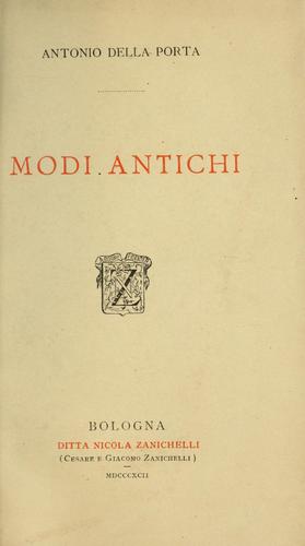 Modi antichi