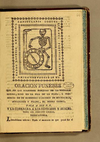 Oracion funebre que en las solemnes exequias de la medalla lupina