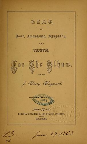 Gems of love, friendship, sympathy, and truth, for the album