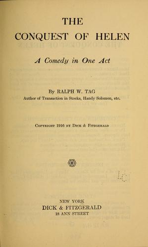 The conquest of Helen ...