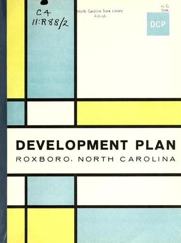 Development plan, Roxboro, North Carolina